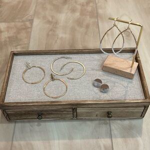 Gold tone earring bundle